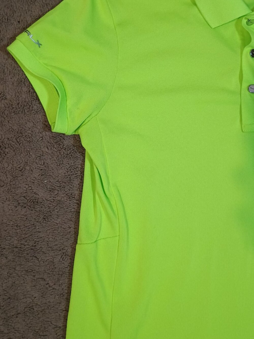 RLX Ralph Lauren/Polo Shirt/Womens S Neon Green The Players Preppy Golf Athleisu - Picture 6 of 9